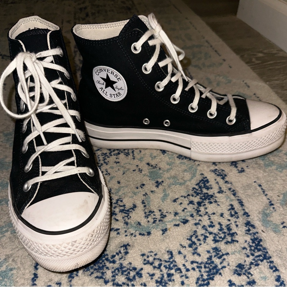 Black All Star Lift Hi Converse - Women’s 8